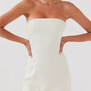 NWT Peppermayo Ayanna strapless mini dress- ivory